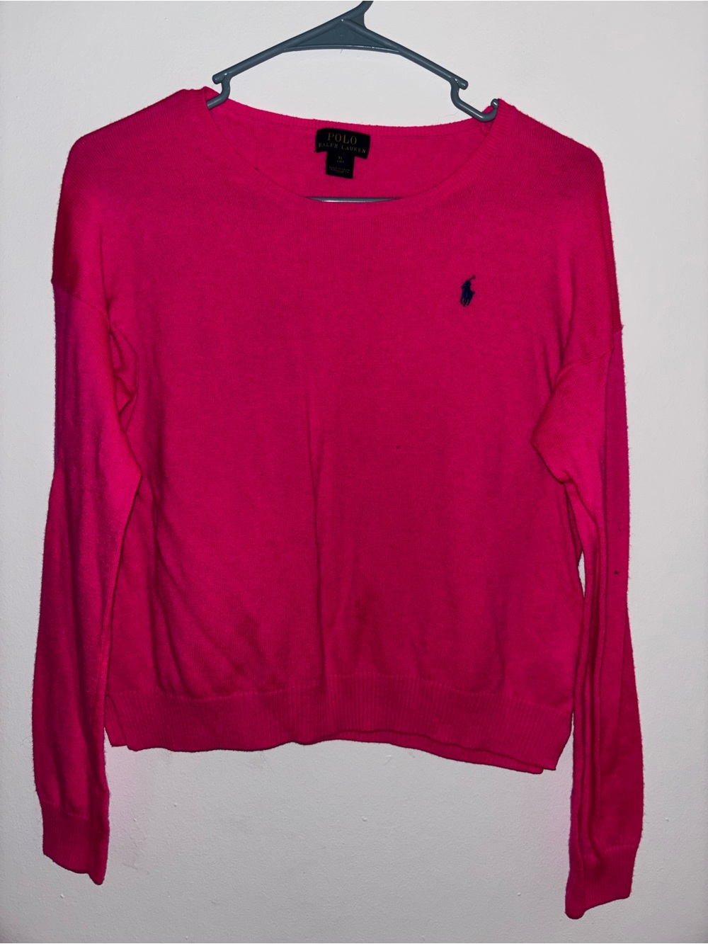 Polo by Ralph Lauren Bright Pink Crewneck Sweater